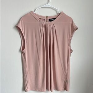 Liz Claiborne Pink Pleated Sleeveless Blouse